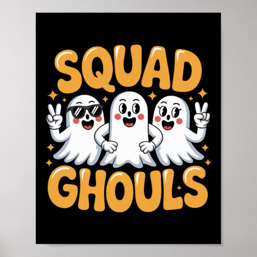 Poster Les fantômes de l'équipe correspondent à l'Hallowe (Devant)