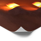 Poster Les farolitos traditionnels éclairent les structur (Coin)