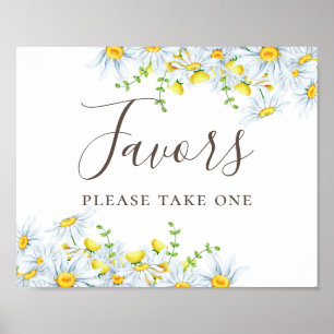 Poster Les faveurs. Aquarelle. Mariage floral