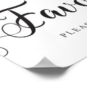 Poster Les Faveurs De Mariage Signe. Cadeau gratuit pour  (Coin)