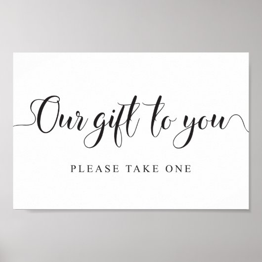 Poster Les Faveurs De Mariage Signe. Notre cadeau à vous (Devant)