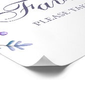 Poster Les faveurs en prennent une. Panneau mariage de fl (Coin)