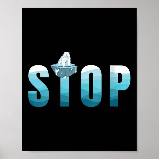 Poster Les femmes arrêtent la pollution de l'océan Ours p (Devant)