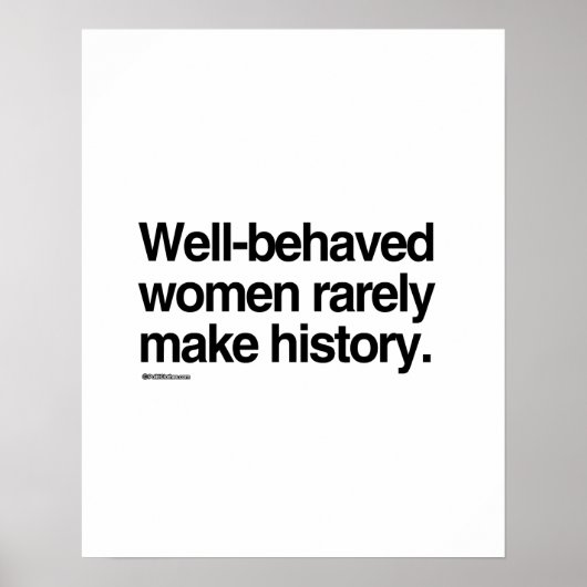 Poster Les femmes bien conduites font rarement l'histoire (Devant)