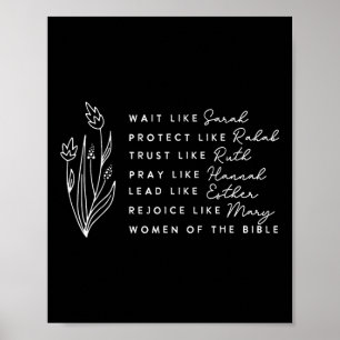 Poster Les Femmes Chrétiennes De La Bible Verse Foi Chrét