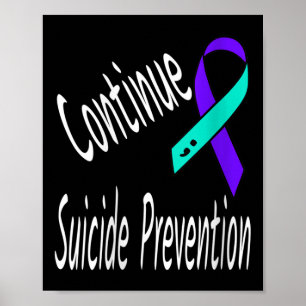 Poster Les femmes continuent la prévention du suicide Sem