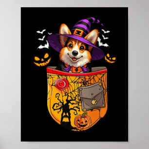 Poster Les Femmes Corgi Comme Sorcière Dans La Poche Prop