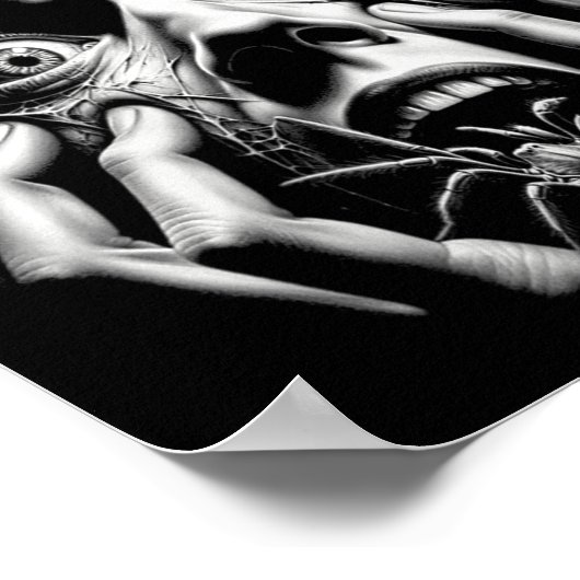 Poster Les femmes crient Horreur Visage Sder Terreur Arac (Coin)