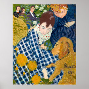 Poster Les femmes de Bonnard avec un chien