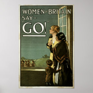 Poster Les femmes de Grande-Bretagne disent GO ! (toile)