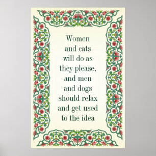 Poster Les femmes et les chats feront en tant qu'elles