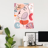 Poster Les femmes face à l'expression (Bureau à domicile)