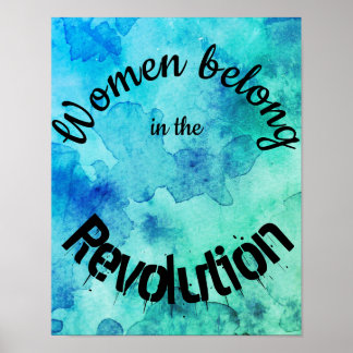 Poster Les femmes font partie de la citation de la Révolu