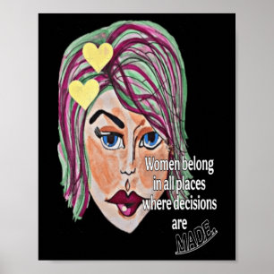 Poster Les Femmes Font Partie De Tous Les Endroits Où Les