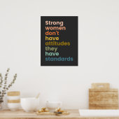 Poster Les femmes fortes n'ont pas d'attitude (Cuisine)