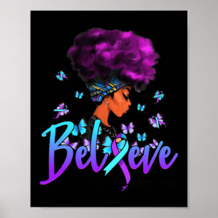 Poster Les Femmes Noires Croient Le Suicide Violet Et Tur