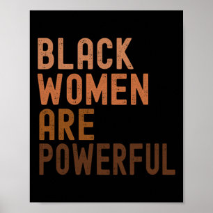 Poster Les femmes noires sont des femmes puissantes du Mo