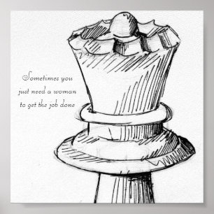 Poster Les femmes obtiennent l'affiche du travail fait