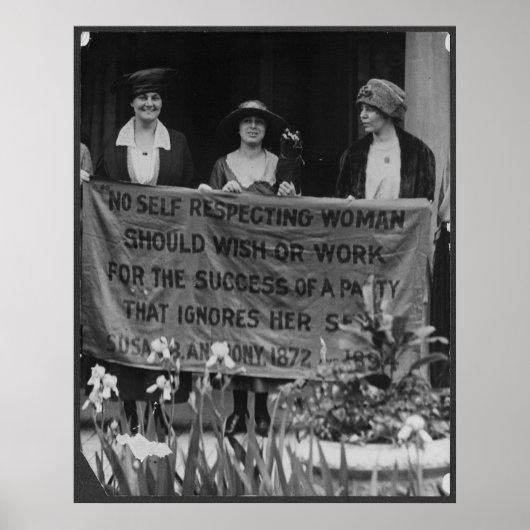 Poster Les femmes qui manifestent pour leur droit de vote (Devant)