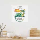 Poster Les femmes regardent...et nous avons des Dragons ! (Cuisine)