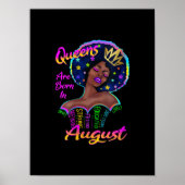 Poster Les Femmes Reines Sont Nées En Août Anniversaire N (Devant)