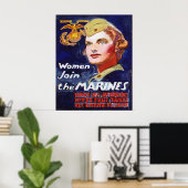 Poster Les femmes se joignent aux MARINES (Bureau à domicile)