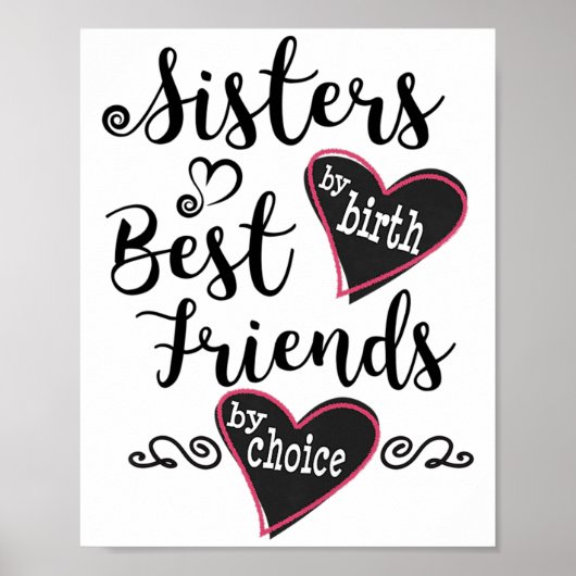 Poster Les femmes soeurs mignonnes par naissance Meilleur (Devant)