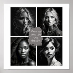 Poster Les femmes sont des poèmes qui s'écrivent elles-mê