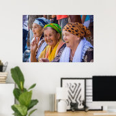 Poster Les femmes souriantes (Bureau à domicile)