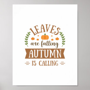 Poster Les feuilles tombent, l'automne appelle