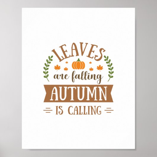 Poster Les feuilles tombent, l'automne appelle (Devant)
