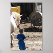 Poster Les filles Amish et leur cheval (Devant)