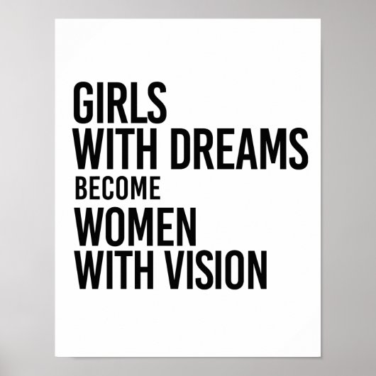 Poster Les filles avec des rêves deviennent des femmes av (Devant)
