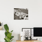 Poster Les filles bronzent, 1943. Photo vintage (Bureau à domicile)