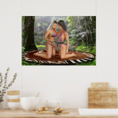 POSTER LES FILLES DE LA JUNGLE S'AFFRONTENT (Cuisine)