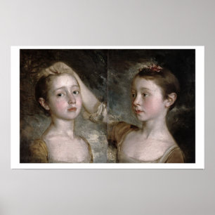 Poster Les filles du peintre Marie et Margaret, vers 1758