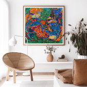 Poster Les filles jouant avec des chats | Ernst Ludwig Ki