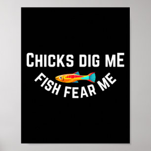 Poster Les filles m'aiment les poissons me craignent 