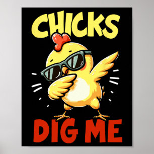 Poster Les filles me kiffent Pâques Dabbing Filles Garçon