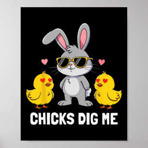 Poster Les filles me kiffent Pâques garçons tout-petits h