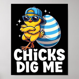 Poster Les filles me trouvent drôle Pâques Hommes Garçons