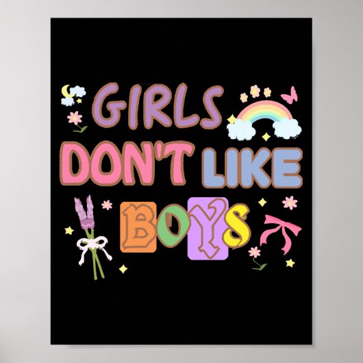 Poster Les filles n'aiment pas les garçons (Devant)