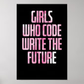Poster Les Filles Qui Codent Écrire Le Futur PC (Devant)