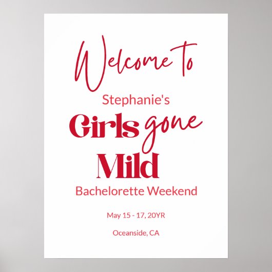 Poster Les filles se déchaînent doucement, week-end de pl (Devant)