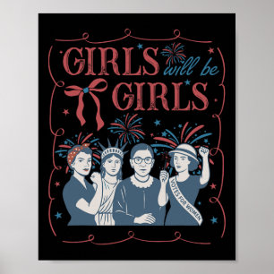 Poster Les Filles Seront Des Filles Patriotiques Féminist