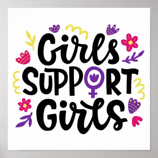 Poster Les filles soutiennent les filles (Devant)