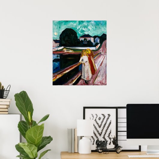 Poster Les filles sur la jetée par Edvard Munch (Bureau à domicile)