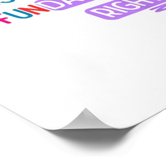 Poster Les filles veulent avoir des droits fondamentaux D (Coin)