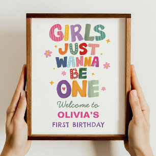 Poster Les filles veulent juste être une première bienven