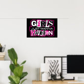 Poster Les Filles Veux Juste S'Amuser (Bureau à domicile)